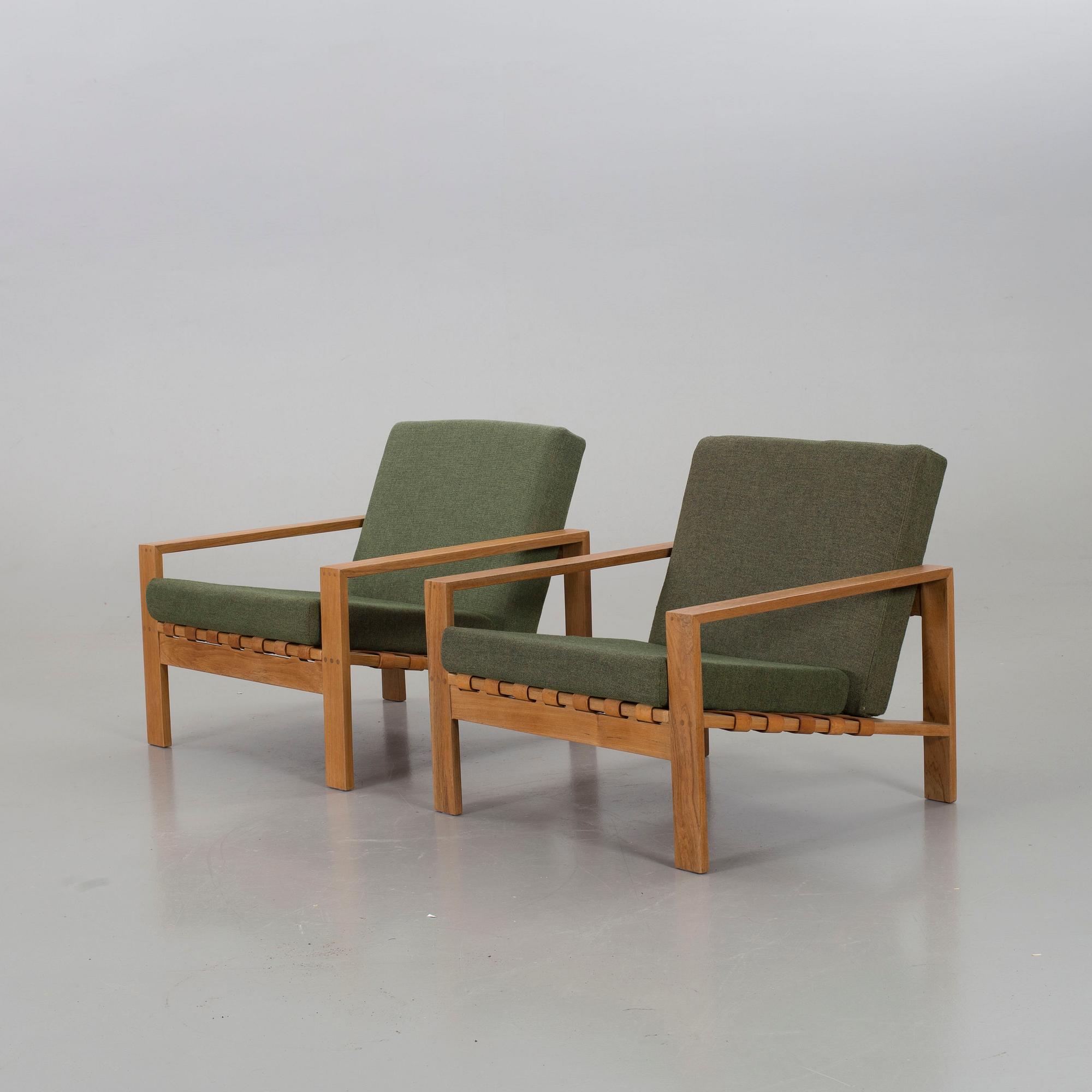 SVANTE SKOGH, A PAIR OF EASY CHAIRS BY ENGENS MÖBELFABRIK ÖRKELJUNGA 1960'S.