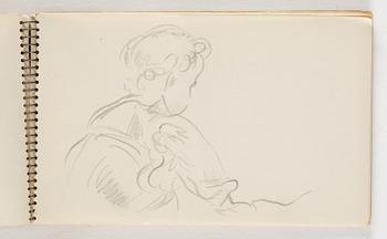 Lotte Laserstein, 10 små skissblock med teckningar.