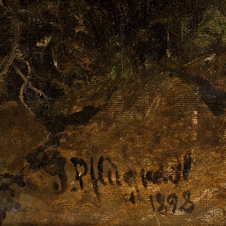 GUSTAV PFLUGRADT, olja på duk, signerad och daterad 1898.