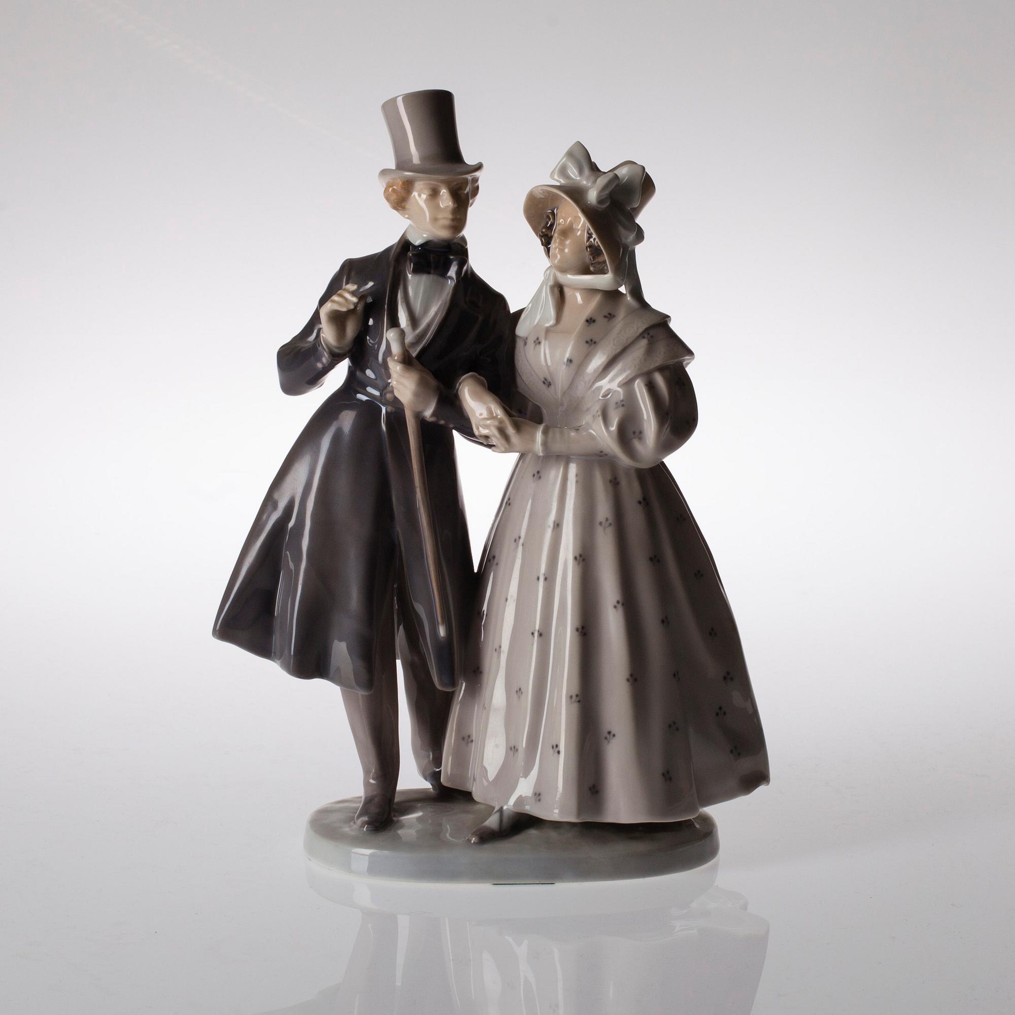 FIGURIN, porslin, Christian Thomsen, Royal Copenhagen 1914.