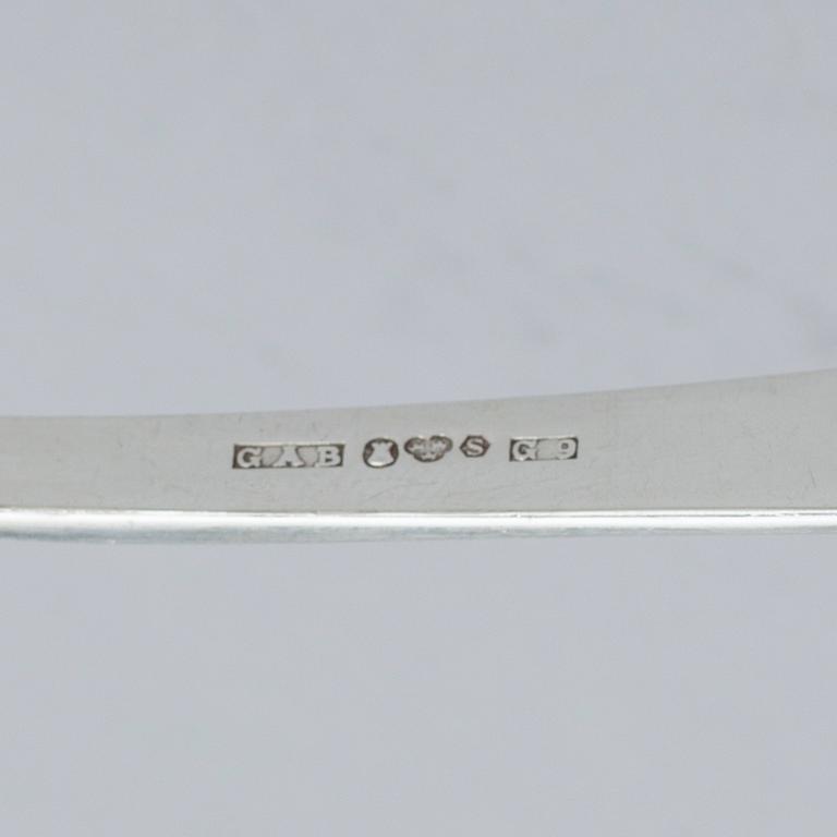 BESTICKUPPSÄTTNING, 103 delar, silver, "Rosenholm", GAB, 1900-talets slut. Total vikt ca 3945 g.