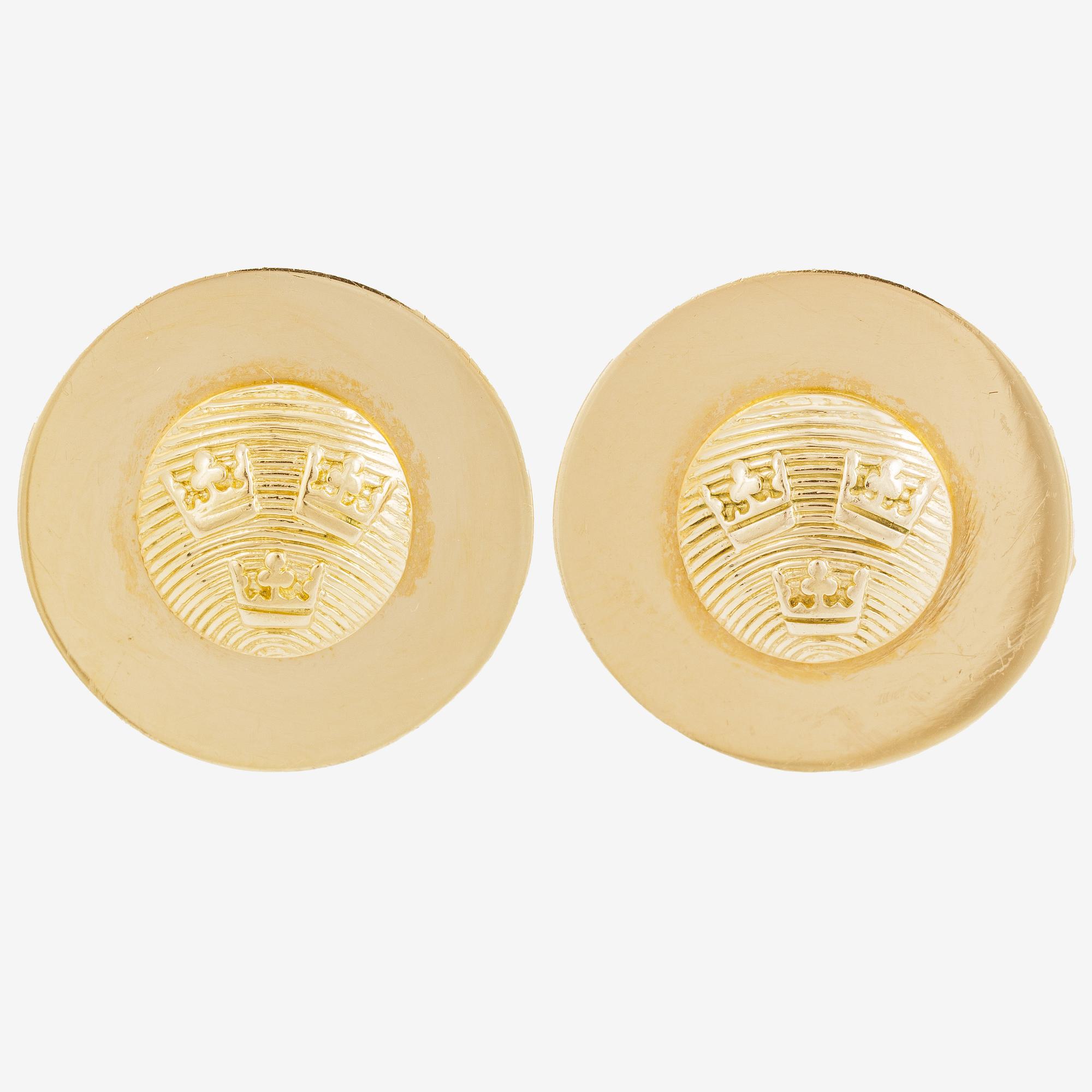 W.A. Bolin a pair of cufflinks 18K gold.