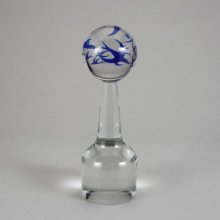 SKULPTUR, glas, Orrefors Expo, Olle Alberius, signerad och dat -78.