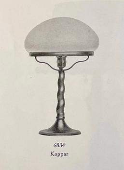 Harald Notini, a table lamp model "6834", Arvid Böhlmarks Lampfabrik, Stockholm, 1920s.