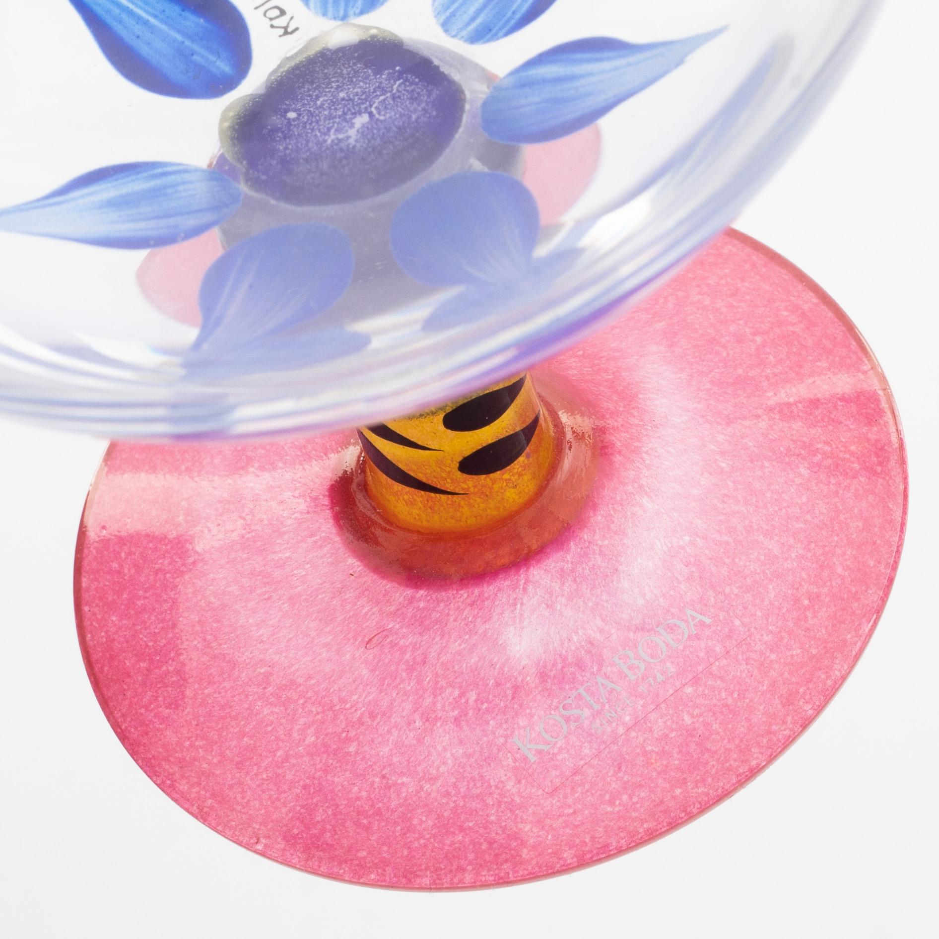 Ken Done, a 57-piece 'Palm Tree' glass service, Kosta Boda