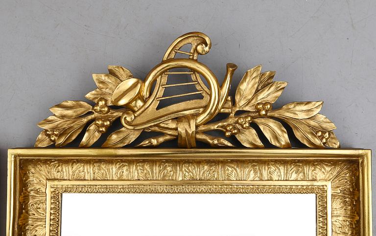 SPEGELLAMPETTER, 1 par, empirestil, 1800-talets mitt.