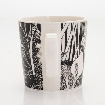 A Moomin mug, 'Moomintroll daydreaming', vitro porcelain, Moomin Characters, Arabia 2005.