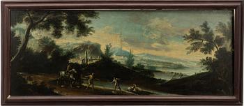 Jan Frans van Bloemen ("Orizzonte"), in the manner of, Italian landscape with figures.
