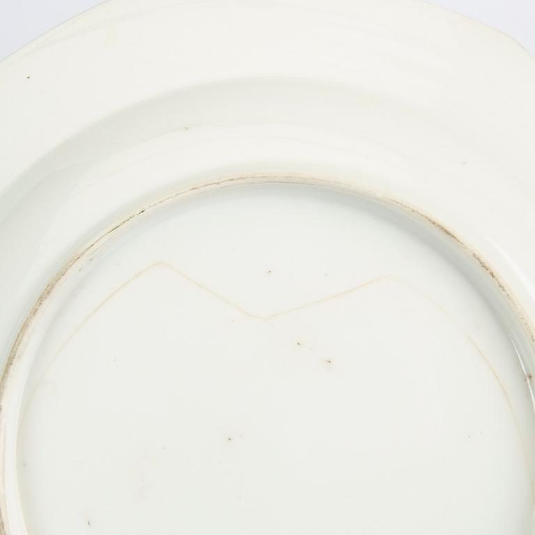 Djupa tallrikar 5 st Kina omkring 1800 porslin.