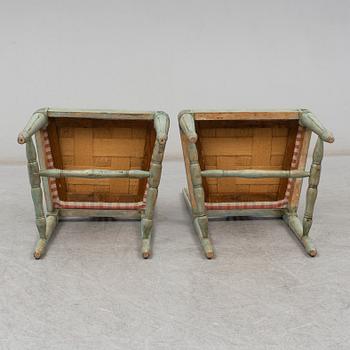 STOLAR, ett par, gustaviansk stil, 1800-talets andra hälft.