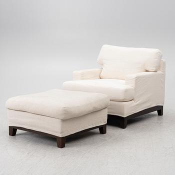 A 'Frank' armchair and ottoman, Walles & Walles, contemporary.