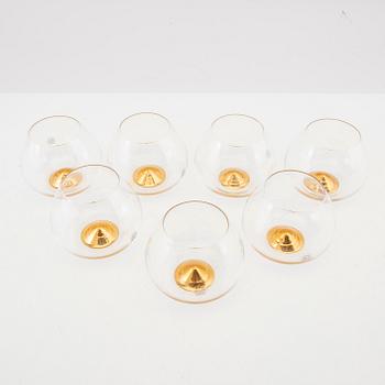 Ingegerd Råman, 7 cognac glasses from Skruf.