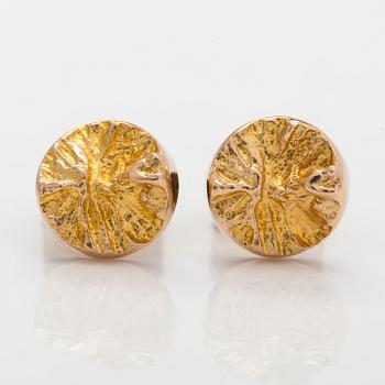 Björn Weckström, a pair of 14K gold earrings, 'Swirls', for Lapponia.