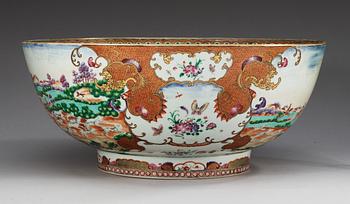 BÅLSKÅL, kompaniporslin. Qing dynastin, Qianlong (1736-95).