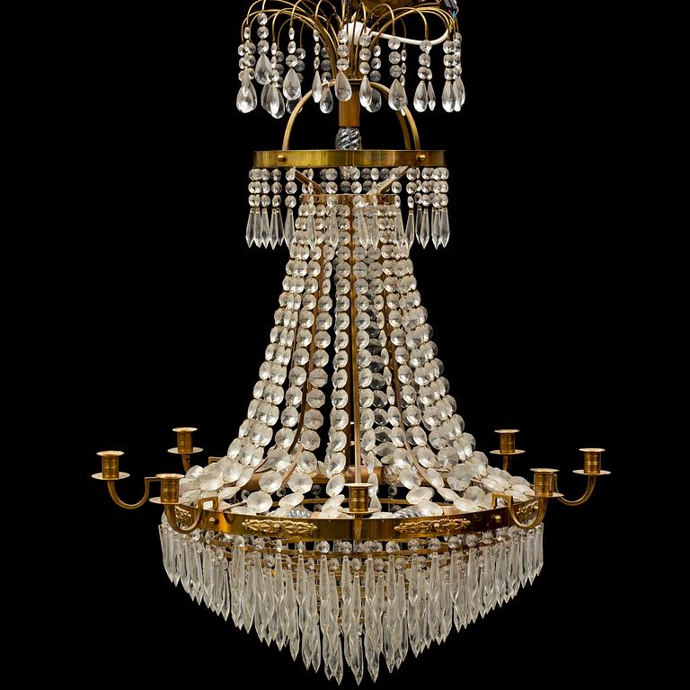 A second half of the 20th century Gustavian style chandelier.
