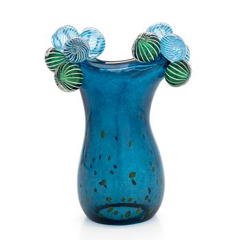 Alma Jantunen, glass sculpture, "Blue Rain", signed Alma Jantunen 4/10.