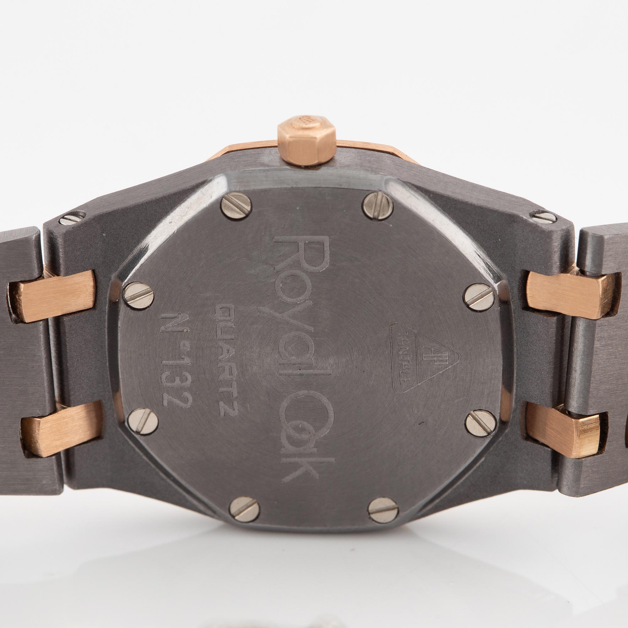 Audemars Piguet, Royal Oak, "Tantalum", wristwatch, 24.5 mm.