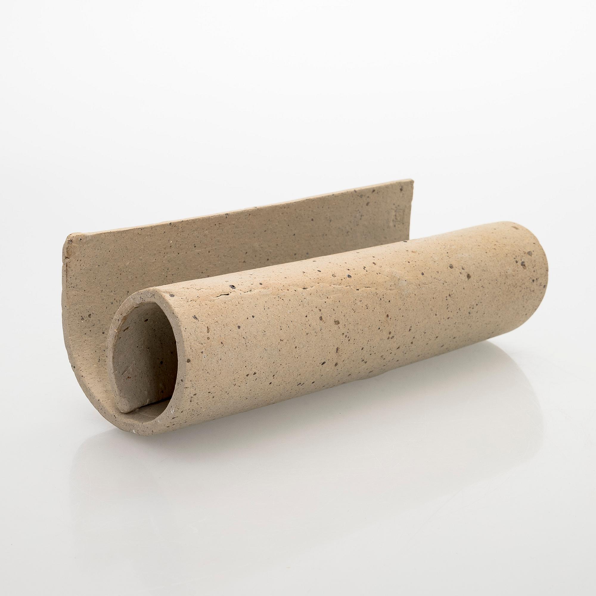 Kyllikki Salmenhaara, a 'Winding' stoneware sculpture, signed KS.