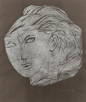 INA COLLIANDER, wood cut, signed and dated -64, numbered Tpl'a I-III, IV 6/10.