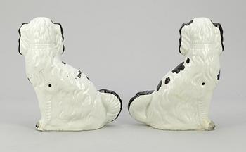 FIGURINER, ett par, flintgods, Staffordshire, England, 1800/1900-tal.