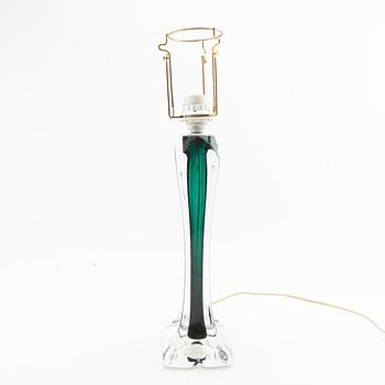 Bordslampa Flygsfors 1900-talets mitt glas.