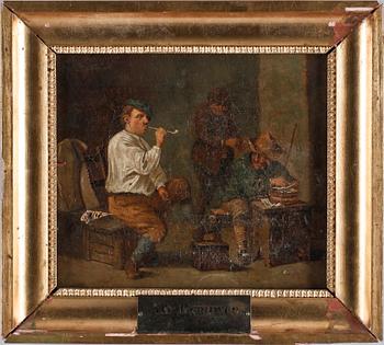 ADRIAEN BROUWER, hans art, olja på duk, 1600/1700-tal.