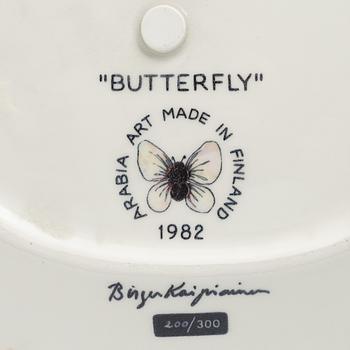 Birger Kaipiainen, fat, "Butterfly", 1982, Arabia Art, Finland, 1982.