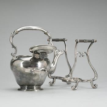 TEKANNA på ställ, pläter, Ashderry & sons, Sheffield, England. 1900-talets första hälft.