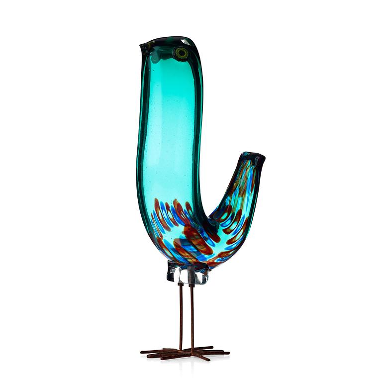 Alessandro Pianon, a "Pulcino" glass bird, Vistosi, Murano, Italy 1960's.