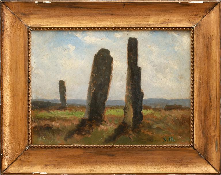 SEVERIN NILSON, tillskriven, olja på pappannå, monogramsignerad S.N.