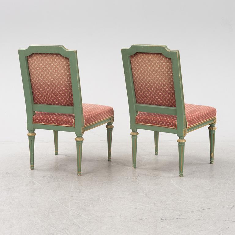 A pair of Gustavian-style chairs, 19th/20th Century.