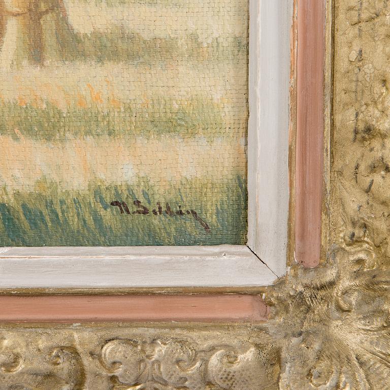 UUNO SOLDAN, öljy kankaalle, signeerattu.