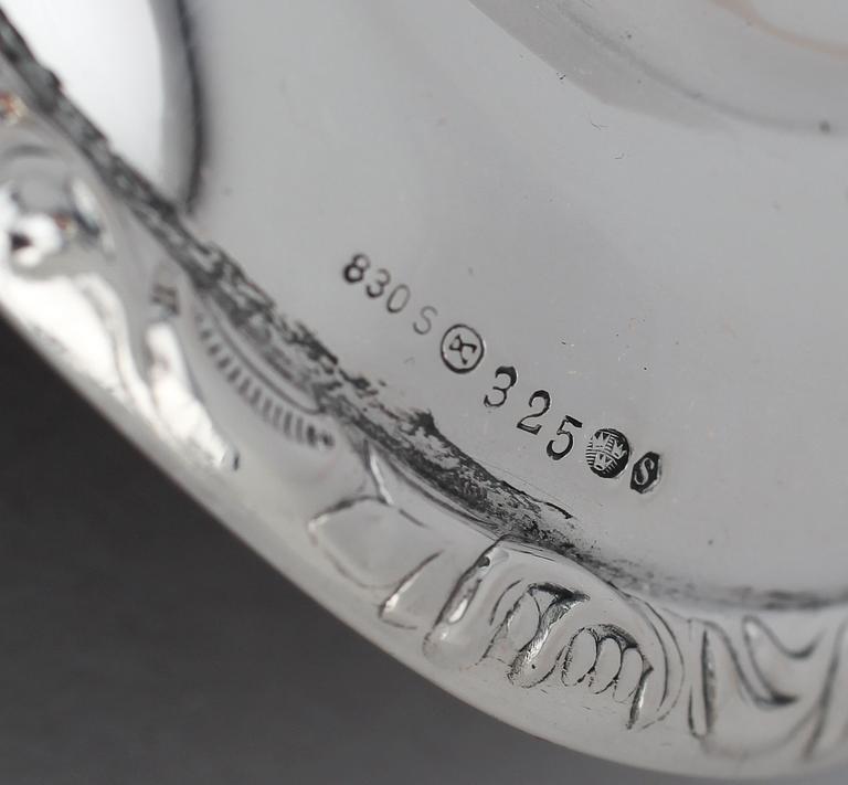LJUSSTAKAR, 5 st, silver, Norge, 1900-talets andra hälft.