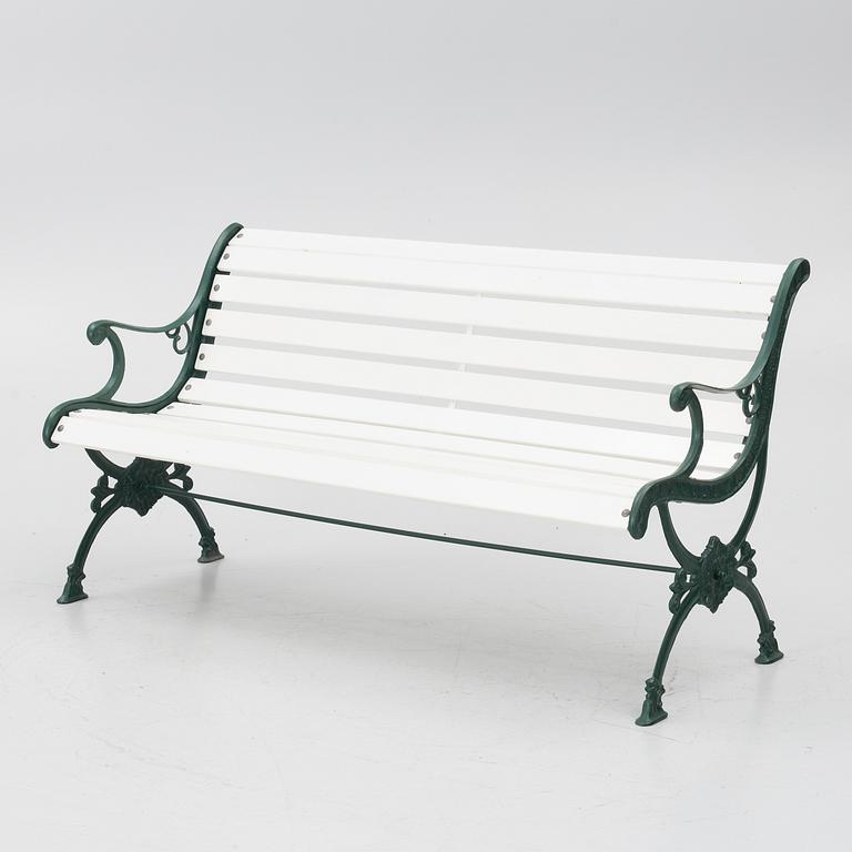 Garden bench, armchair and table, 20th century.