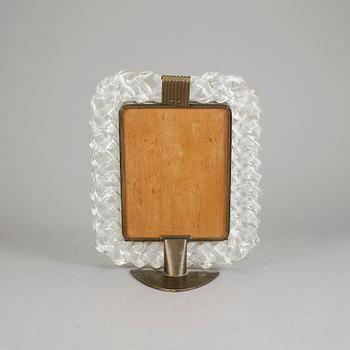 FOTORAM, glas och mässing, kring 1900-talets mitt.