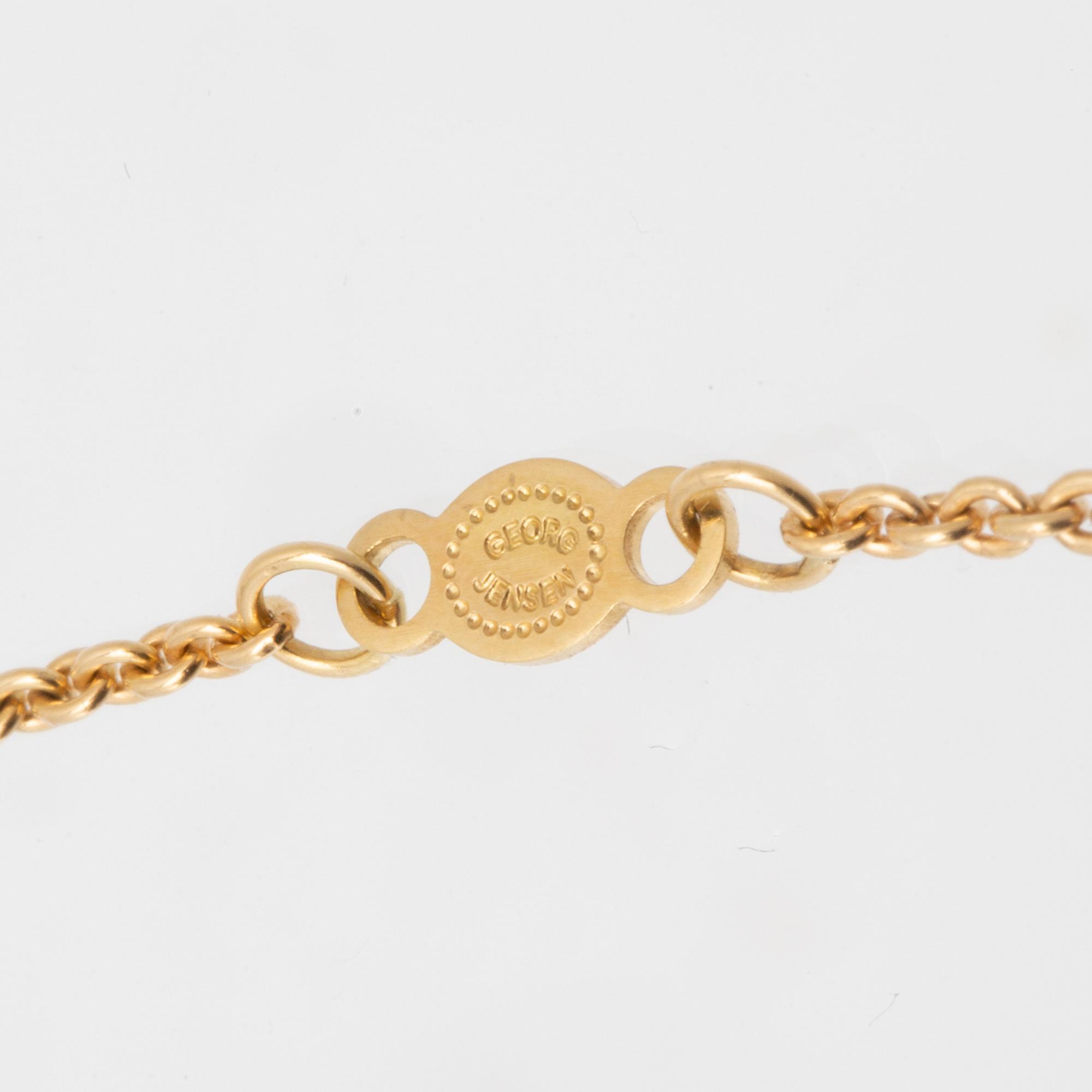 Jacqueline Rabun 18K gold necklace "Cave" set with round brilliant-cut diamonds, for Georg Jensen.