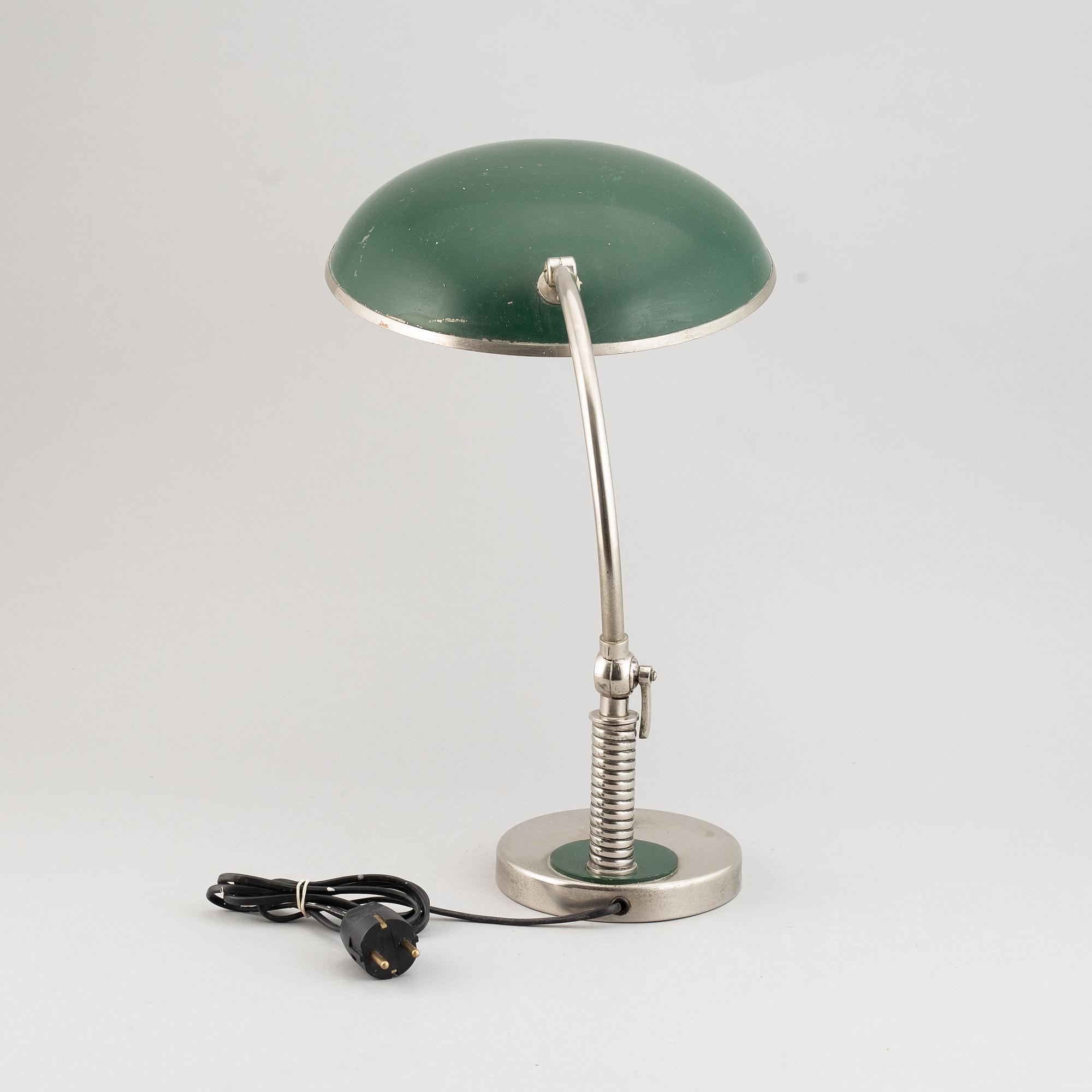 A metal table lamp from Böhlmarks, 1930s.