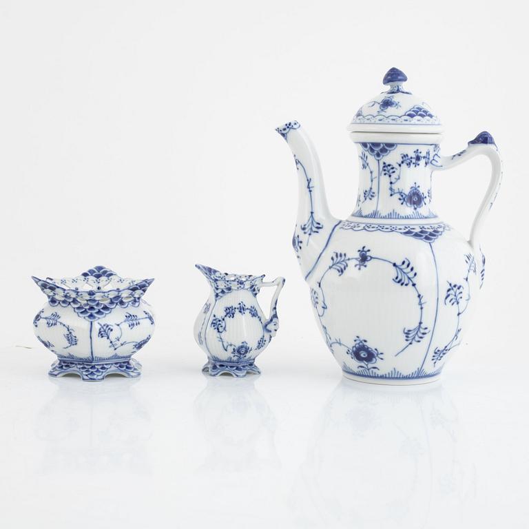 Coffee service, porcelain, "Musselmalet", 30 pieces, Royal Copenhagen, Denmark.