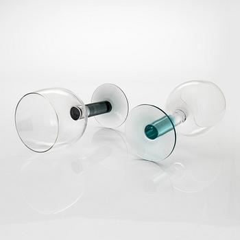 Kerttu Nurminen, dricksglas, servisdelar, 32 st, "Mondo", Iittala, 1900-talets slut.