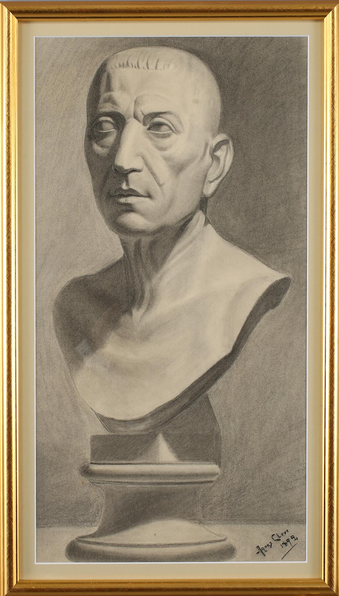 AGNES CLEVE, teckning, signerad och daterad 1899.