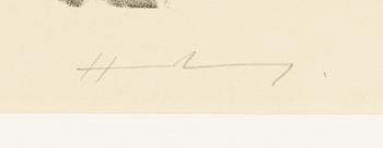 Hans Hartung, litografi, signerad Hans Hartung.