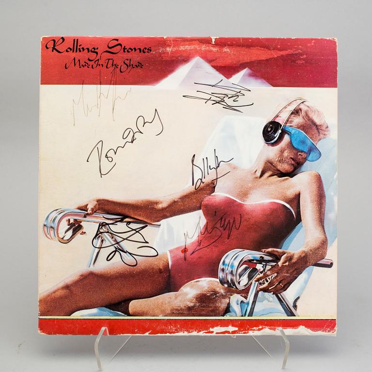 VINYL RECORD, LP, Rolling Stones, "Made in the Shade", 1975, signed by all band members.