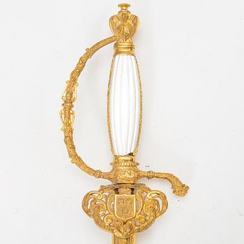 Sword, Swedish, for an official. 19th century.