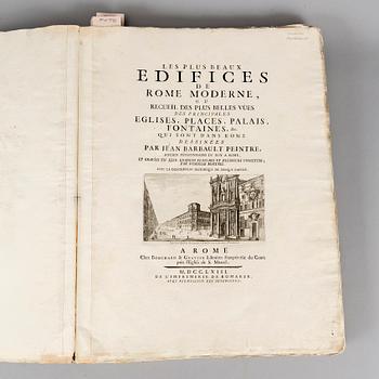 44 magnifika dubbelsidiga planscher från Rom, 1763.