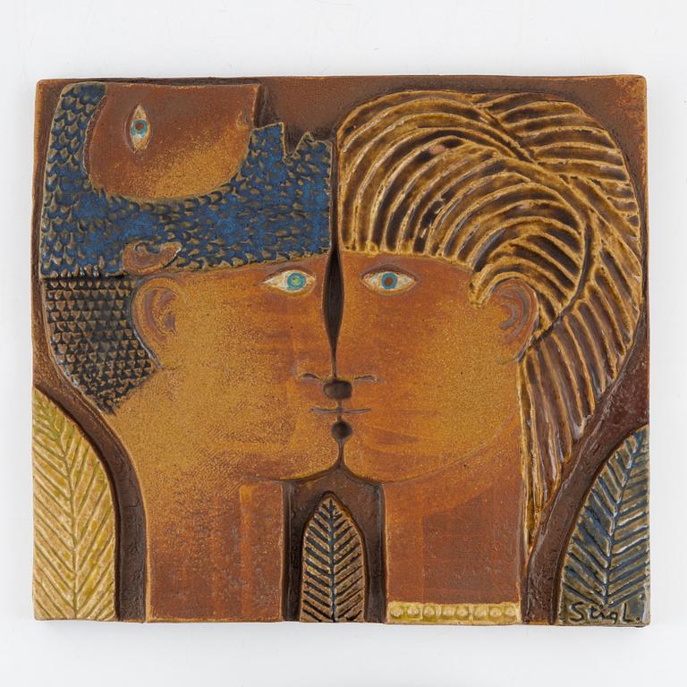 Stig Lindberg, a stoneware wall relief, Gustavsberg, Sweden.
