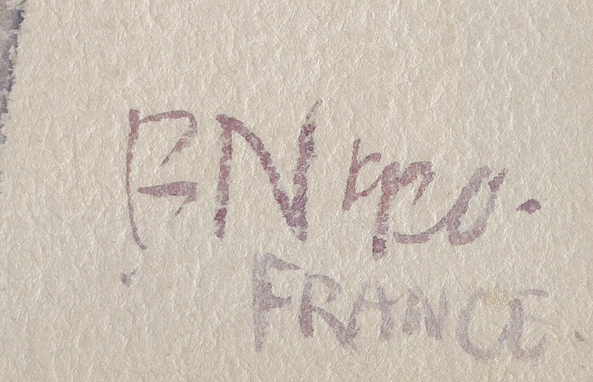 BRITA NORDENCREUTZ, akvarell, sign BN o dat 1920 France.