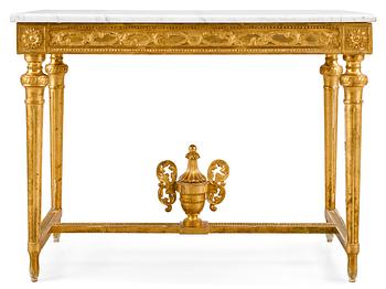 A Gustavian late 18th century console table.