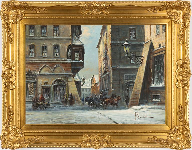 Wladyslaw Chmielinski, Cityscape, winter.