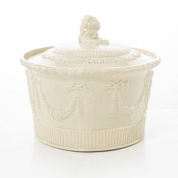 A creamware pâté terrine, Rörstrand, Sweden, first part of the 19th century.