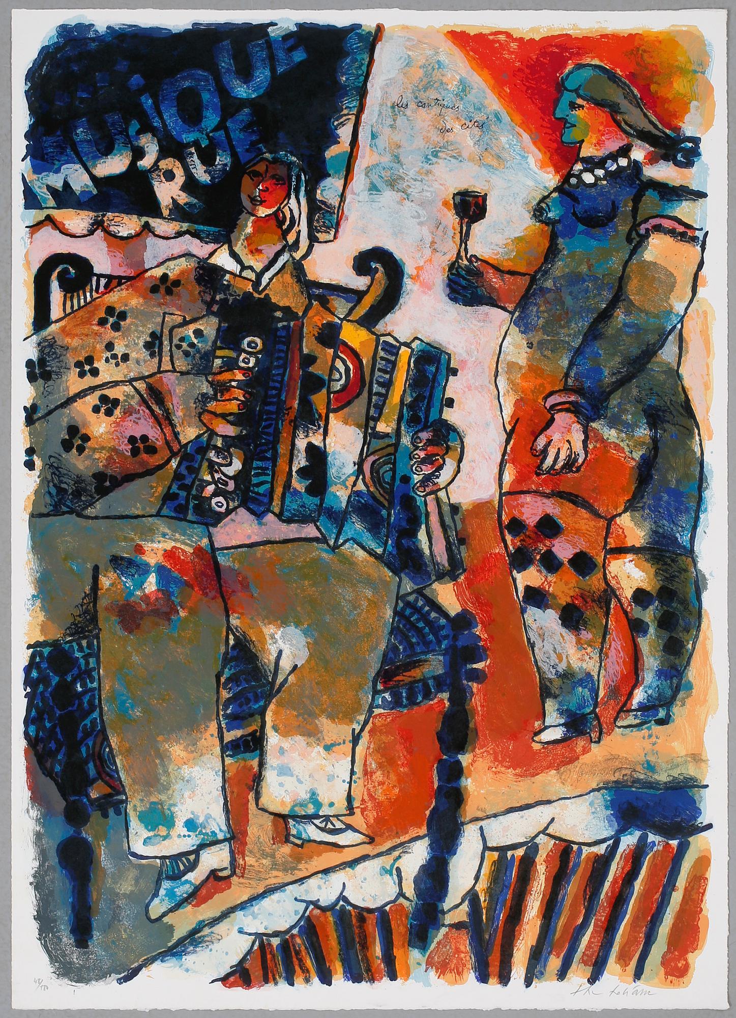 THEO TOBIASSE, färglitografi, signerad och numrerad 48/180.